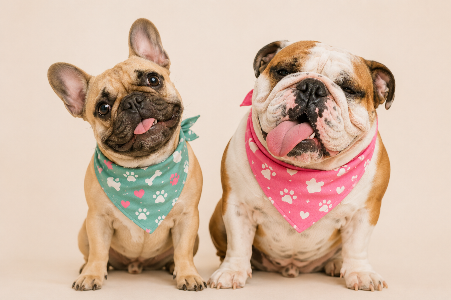 Bulldogs con bandanas en SPAW Society