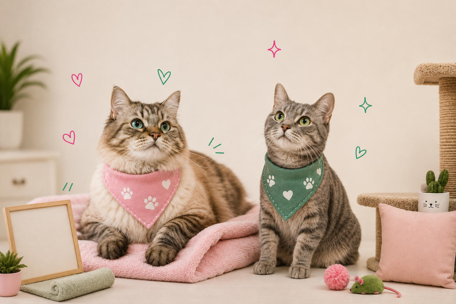 Gatos con bandanas en SPAW Society